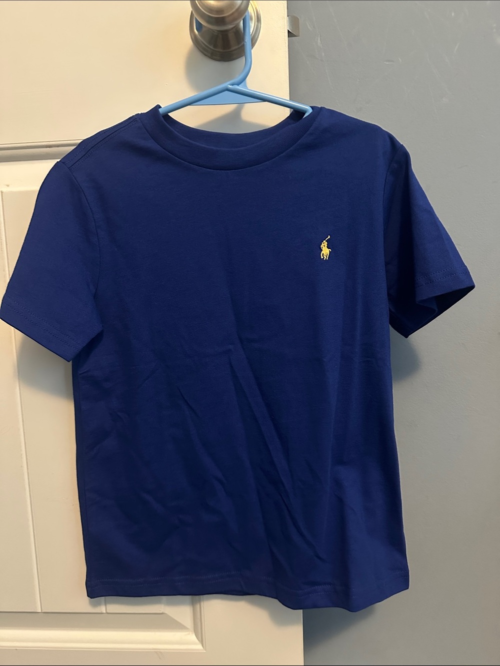 Polo by Ralph Lauren Short Sleeve Crewneck Tee in Royal Blue with Yellow Pony